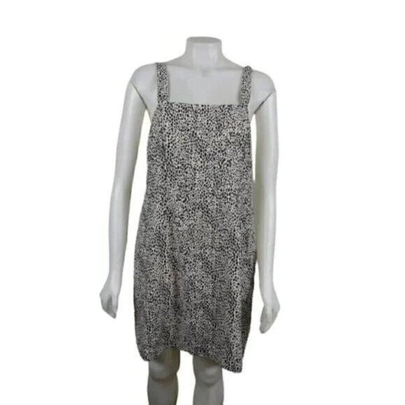 American Eagle Leopard Animal  Print Dress Jumper Brown Cream Size Large - Picture 5 of 12